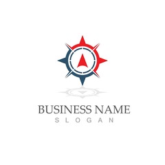 Obraz premium compass logo template vector icon illustration