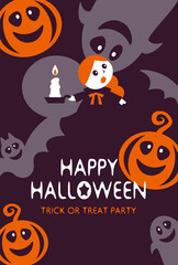 Halloween Card Design Scary Dark Night