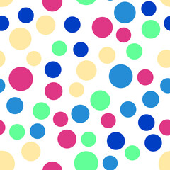 Simply seamless geometric pattern with circles. Abstract background texture. 
