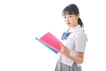 妊婦のエコー画像と笑顔の若いナース