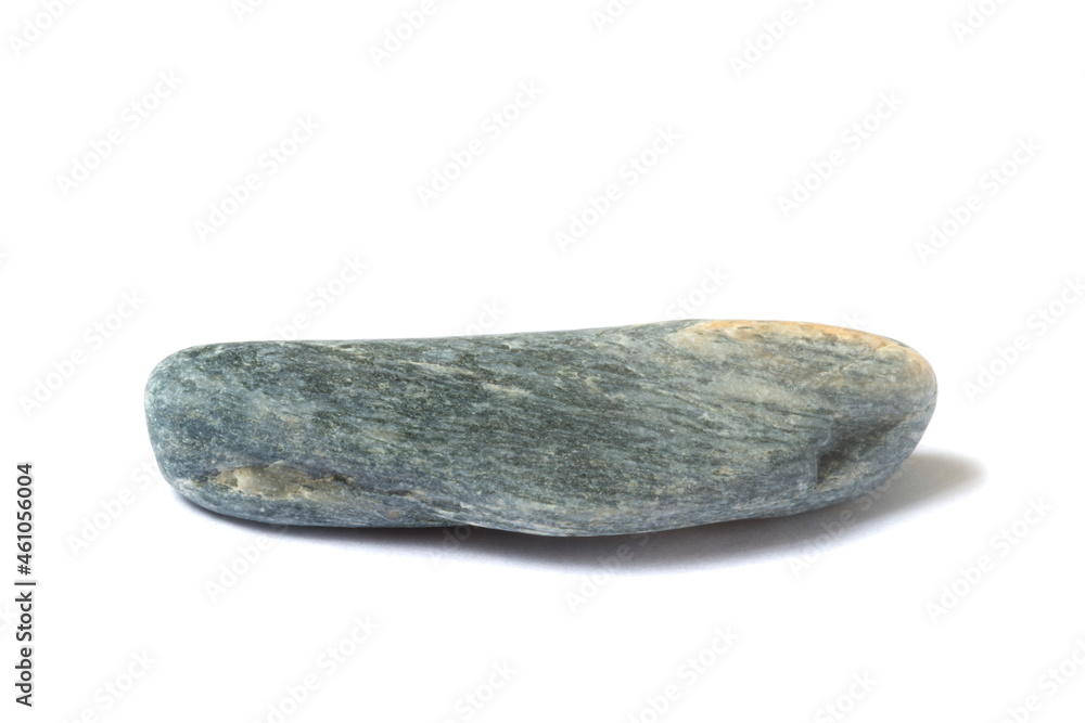Poster pebble with shadow isolated on white background. sea pebbles