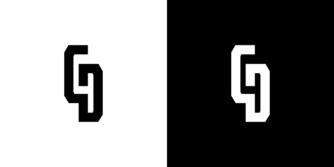 Modern and elegant letter GD initials logo design