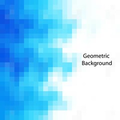 White blue mosaic background. Geometric square grid pattern for your amazing design. eps 10