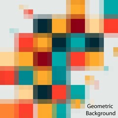 Colorful squares. Abstract colorful background of squares. Mosaic. Geometric pattern. eps 10