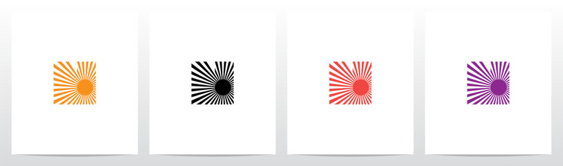 Sun Light On Letter Logo Design N