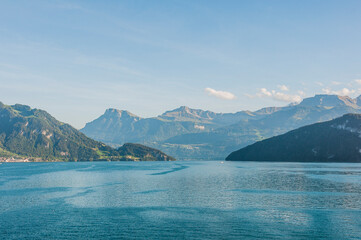 Weggis, Vierwaldstättersee, Seeufer, See, Schifffahrt, Seerundfahrt, Schiff, Uferweg, Wanderweg, Bürgenstock, Vitznau, Alpen, Bürgenberg, Sommer, Herbst, Luzern, Schweiz