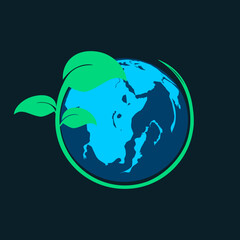 Eco environment. Save earth and ecology icon. vector illustration