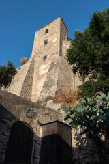 view of the Aragonese castle in Ischia