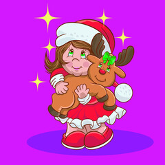 The Magic of Christmas in a Pure and Innocent Heart Will always Live.
Illustrator 8, vector isolated, Christmas Colorful.