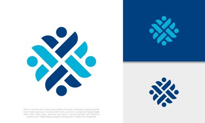 Human Resources Consulting Company, Global Community Logo. Social Networking logo designs.