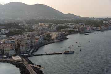 panoramic view of the gulf of Ischia from the Aragonese castle