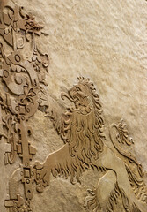 Zamek Grodno, Płaskorzeźba lwa