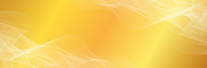 background with abstract vector gold colored sound wave lines	