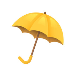 Umbrella. Yellow vector umbrella isolated on white background. © graphic_arts