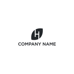 Letter H leaf logo design