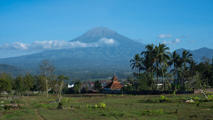 Mount Sumbing in the clear morning