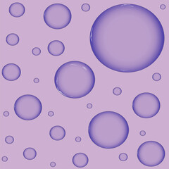 Bubbles on a violet background.Water bubbles in purple background