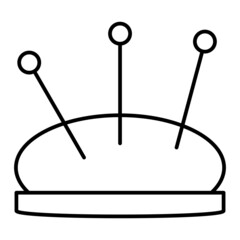  Vector Pin Cushion Outline Icon Design