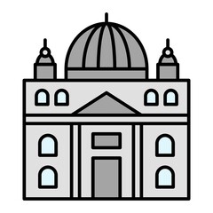 Vector Vaticano Filled Outline Icon Design