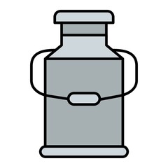 Vector Milk can Filled Outline Icon Design