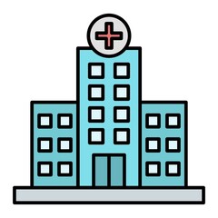  Vector Hospital Filled Outline Icon Design