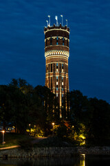 tower of Kalmar after sunset, Sweden - obrazy, fototapety, plakaty