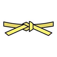 Vector Karate Belt Filled Outline Icon Design
