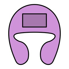 Vector Boxing Helmet Filled Outline Icon Design