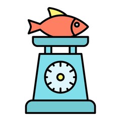 Vector Fish Scale Filled Outline Icon Design © Muhammad