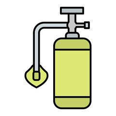 Vector Oxygen Tank Filled Outline Icon Design