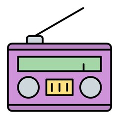 Vector Radio Filled Outline Icon Design