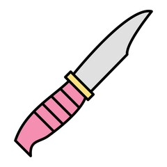 Obraz premium Vector Knife Filled Outline Icon Design