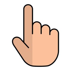 Vector Finger Filled Outline Icon Design