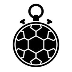 Vector Football Time Glyph Icon Design