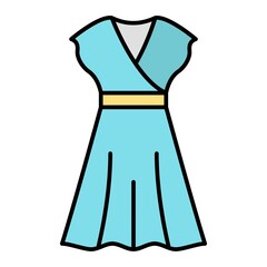 Vector Ladies Outfit Filled Outline Icon Design