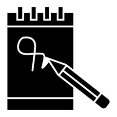 Vector Sketching Glyph Icon Design