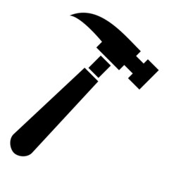 Vector Hammer Glyph Icon Design