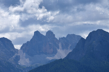 Foreground on the Bullkopfe and the Forcella del Lago