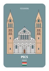 Pecs Cathedral in Pecs, Hungary