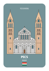 Fototapeta premium Pecs Cathedral in Pecs, Hungary