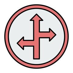 Fototapeta premium Vector Directions Filled Outline Icon Design