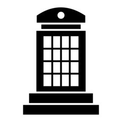 Vector Phone Booth Glyph Icon Design