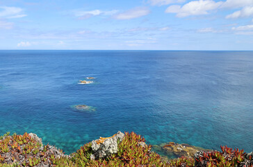 The Atlantic coast of the island of Graciosa, Azores