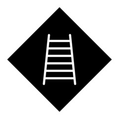 Vector Railroad Sign Glyph Icon Design