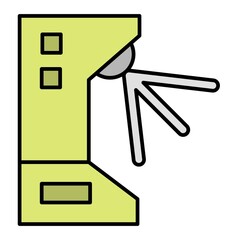 Vector Turnstile Filled Outline Icon Design