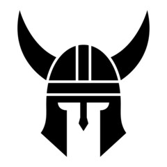 Vector Viking Helmet Glyph Icon Design