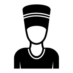 Vector Nefertiti Glyph Icon Design