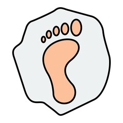 Vector Footprint Filled Outline Icon Design