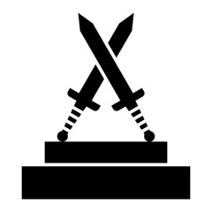 Vector Museum Sword Glyph Icon Design