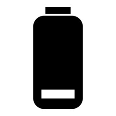 Vector Battery Low Glyph Icon Design